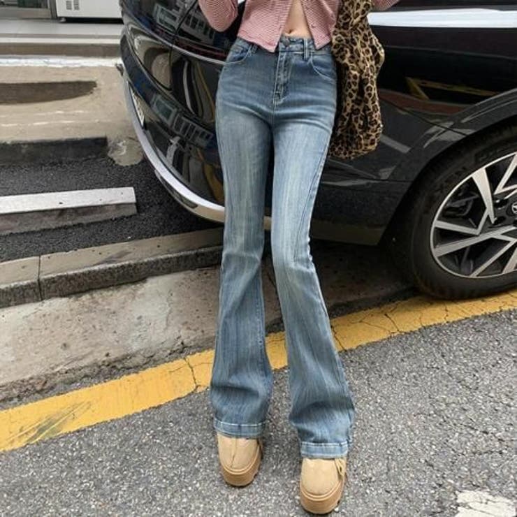 美脚ハイウエストスーパーストレッチフレアデニム(PANTS) | GRAXIA | 詳細画像5 