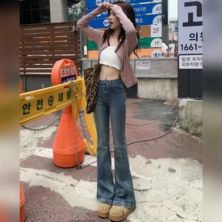 美脚ハイウエストスーパーストレッチフレアデニム(PANTS) | GRAXIA | 詳細画像9 