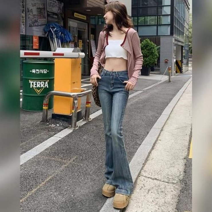 美脚ハイウエストスーパーストレッチフレアデニム(PANTS) | GRAXIA | 詳細画像10 