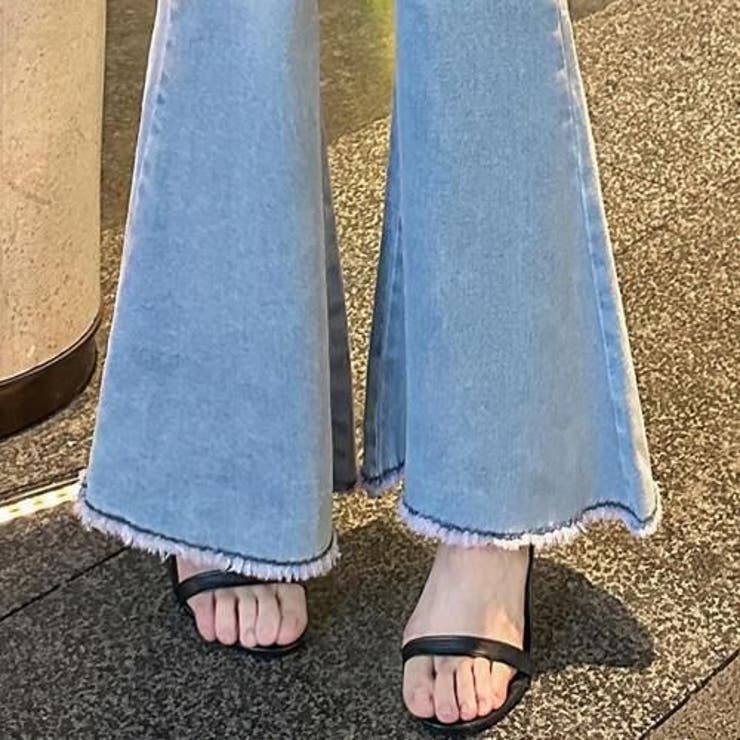 美脚×トレンド満載3Dリボン付きハイウエストマーメイドフレアデニム(PANTS) | GRAXIA | 詳細画像7 