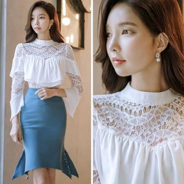 美麗レースベルスリーブトップス＆パールタイトスカートセットアップ(キャバドレス … | GRAXIA | 詳細画像13 