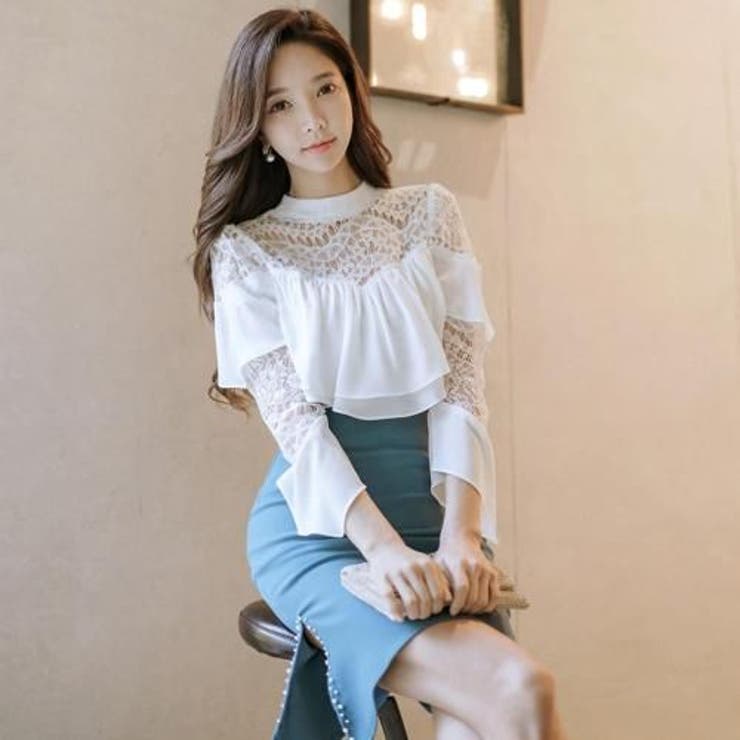 美麗レースベルスリーブトップス＆パールタイトスカートセットアップ(キャバドレス … | GRAXIA | 詳細画像17 