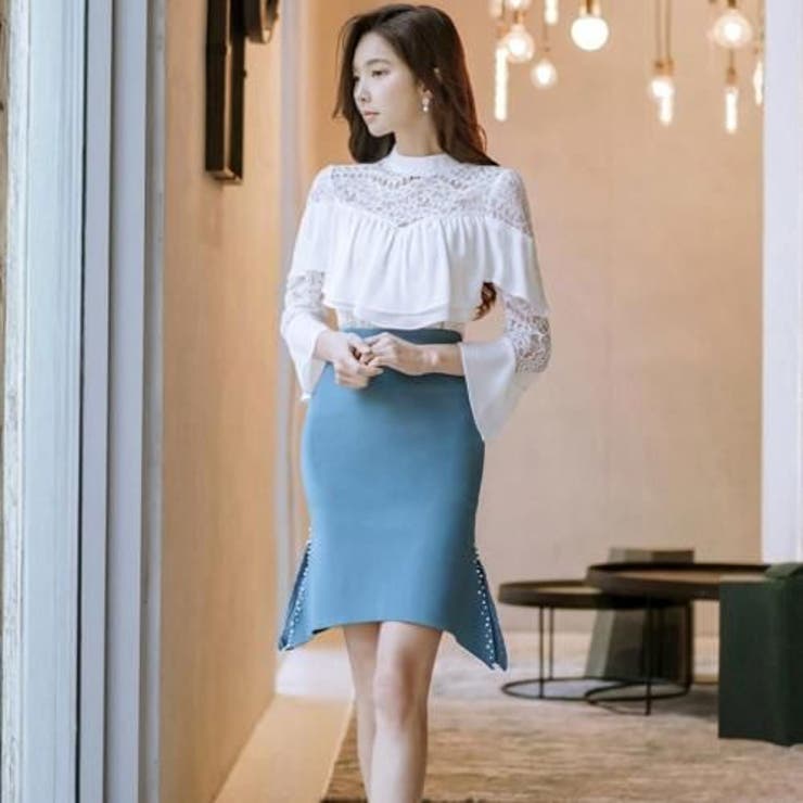 美麗レースベルスリーブトップス＆パールタイトスカートセットアップ(キャバドレス … | GRAXIA | 詳細画像9 