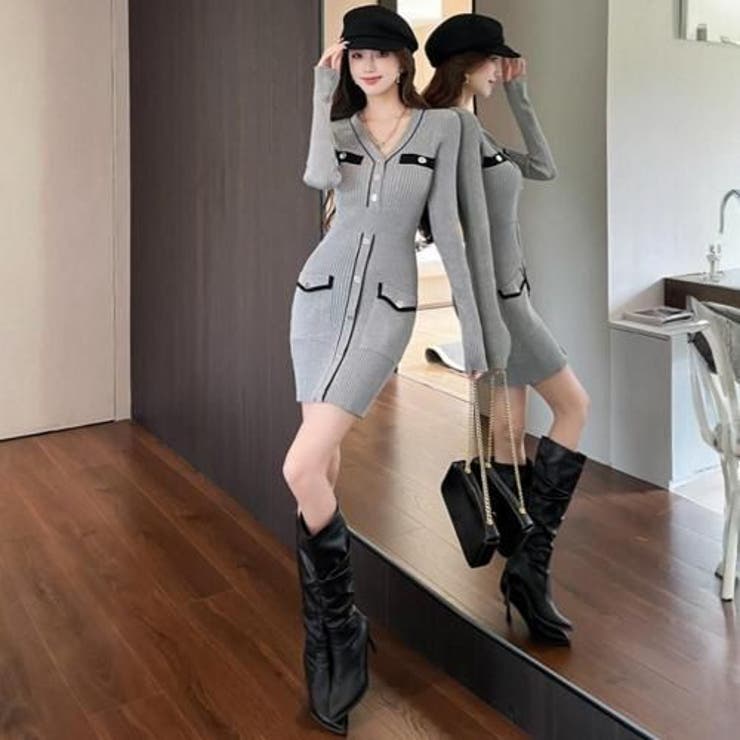 フレンチエレガンスなニットワンピース(キャバドレス・CABARETDRESS) | GRAXIA | 詳細画像8 