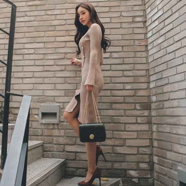 大人エレガントなIラインタイトスリットインニットワンピース(キャバドレス CAB… | GRAXIA | 詳細画像5 