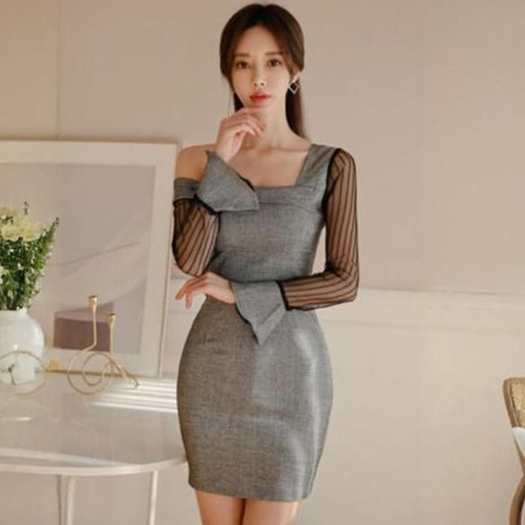 アシンメトリーストライプシアー袖ミニドレス(キャバドレス CABARETDRES… | GRAXIA | 詳細画像18 