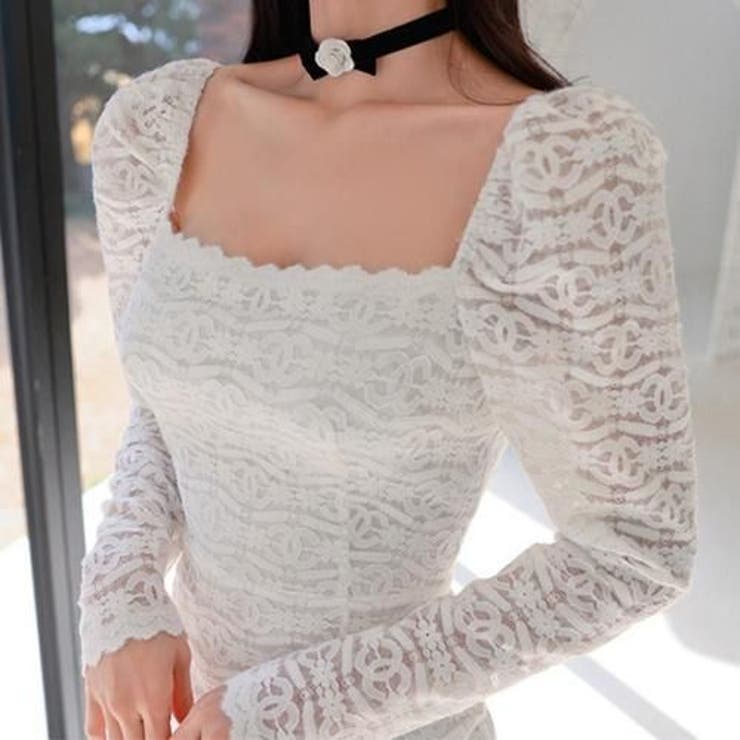 ラグジュアリーオーナメントレースパフスリーブワンピース(キャバドレス CABAR… | GRAXIA | 詳細画像4 