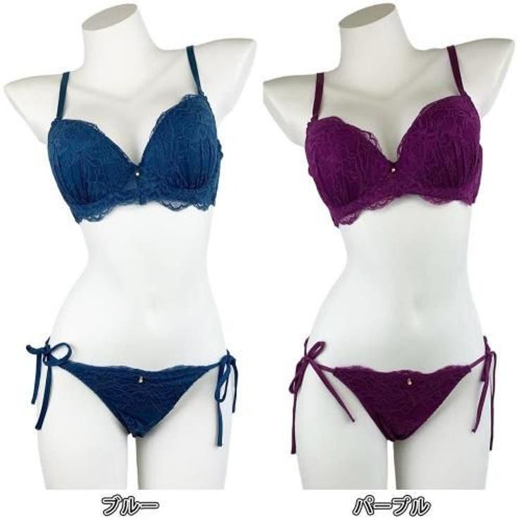 花柄ストレッチレースの贅沢デザインほどける脇紐ショーツが刺激的な大人のブラ ショ… | GRAXIA | 詳細画像2 