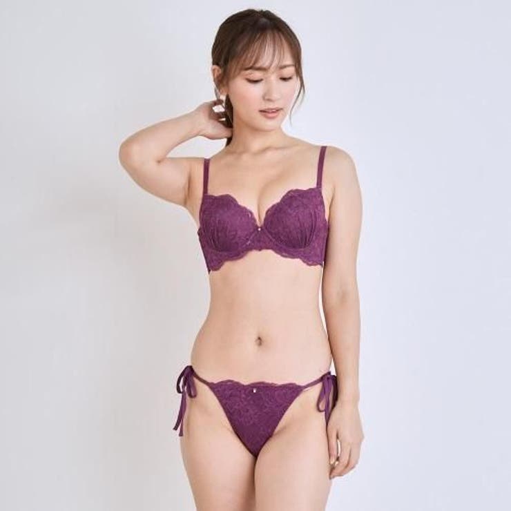 花柄ストレッチレースの贅沢デザインほどける脇紐ショーツが刺激的な大人のブラ ショ… | GRAXIA | 詳細画像4 