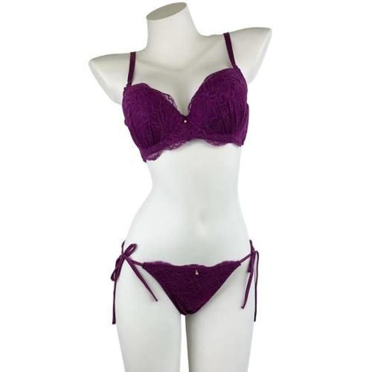 花柄ストレッチレースの贅沢デザインほどける脇紐ショーツが刺激的な大人のブラ ショ… | GRAXIA | 詳細画像9 