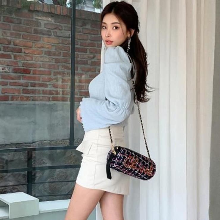 シャイニーランダムリブ×アシメボタンスカートセットアップ(キャバドレス CABA… | GRAXIA | 詳細画像5 