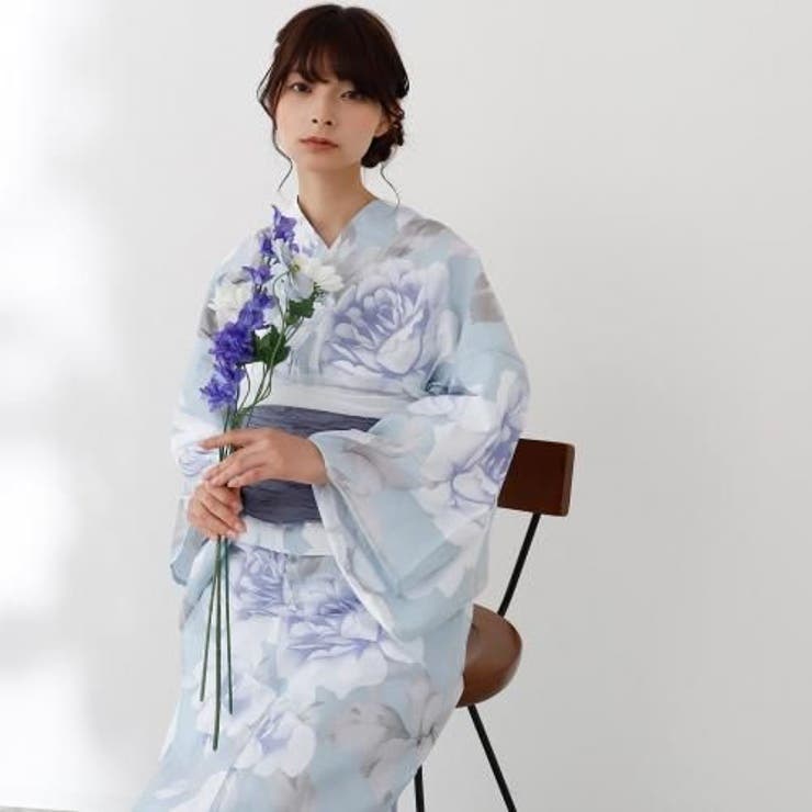 淡いブルーに優美な薔薇が重なる大人フェミニン浴衣2点セット(YUKATA) | GRAXIA | 詳細画像10 