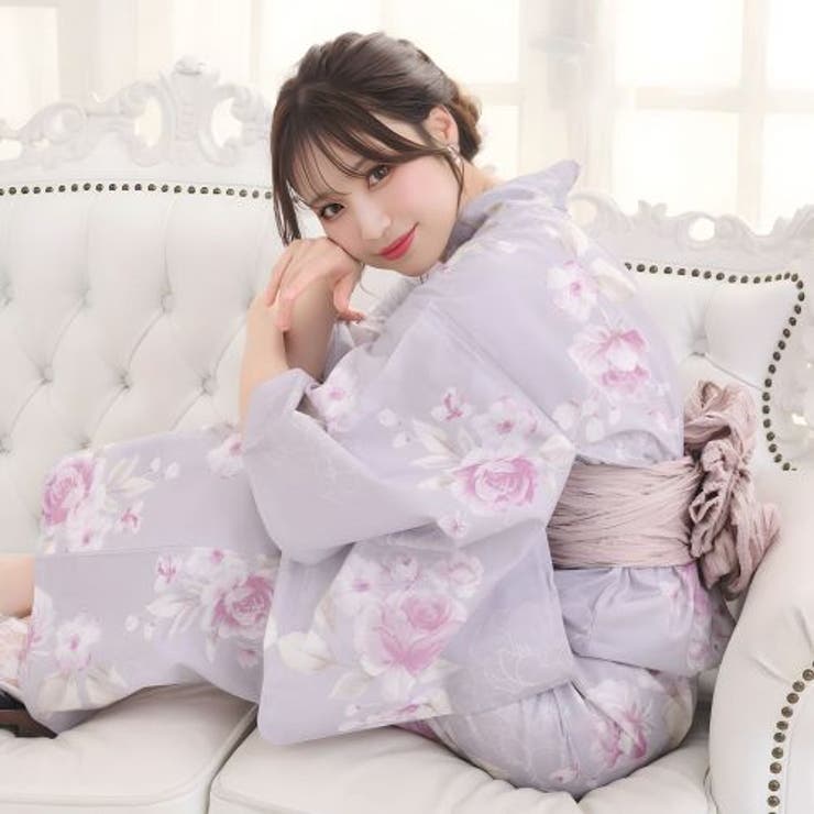 麗しい藤鼠色に揺れるモーブ薔薇のアンティーク調浴衣2点セット(YUKATA) | GRAXIA | 詳細画像11 
