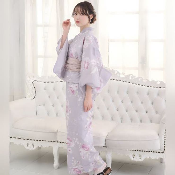 麗しい藤鼠色に揺れるモーブ薔薇のアンティーク調浴衣2点セット(YUKATA) | GRAXIA | 詳細画像7 