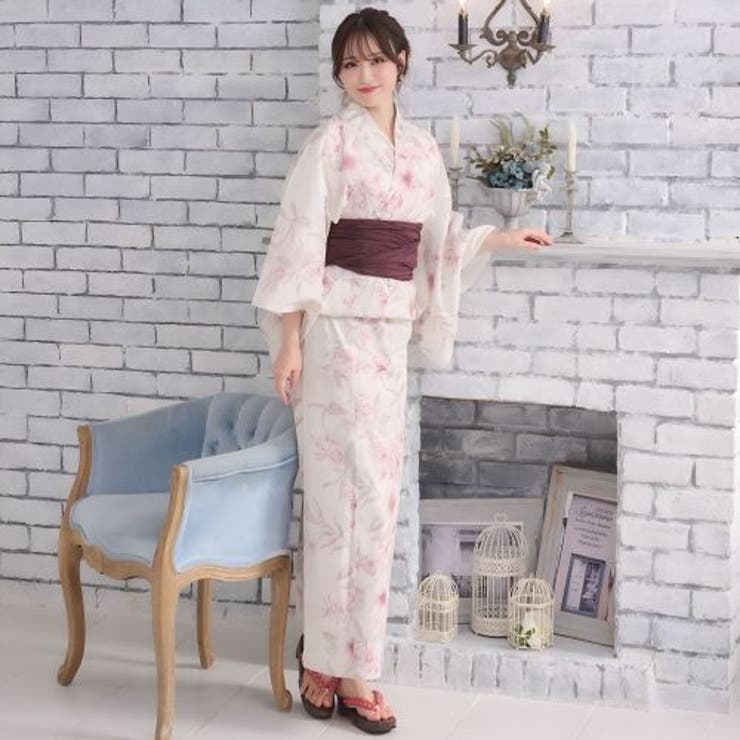 優美な鳥の子色に儚げな灰桜の小花が舞うアンティーク調浴衣2点セット(YUKATA… | GRAXIA | 詳細画像2 