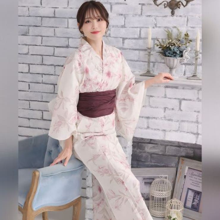優美な鳥の子色に儚げな灰桜の小花が舞うアンティーク調浴衣2点セット(YUKATA… | GRAXIA | 詳細画像7 