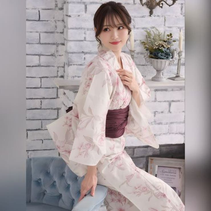 優美な鳥の子色に儚げな灰桜の小花が舞うアンティーク調浴衣2点セット(YUKATA… | GRAXIA | 詳細画像9 