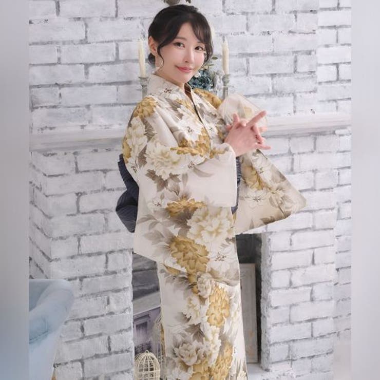 優美な鳥の子色に朽葉の牡丹が美しく映えるアンティーク調浴衣2点セット(YUKAT… | GRAXIA | 詳細画像9 
