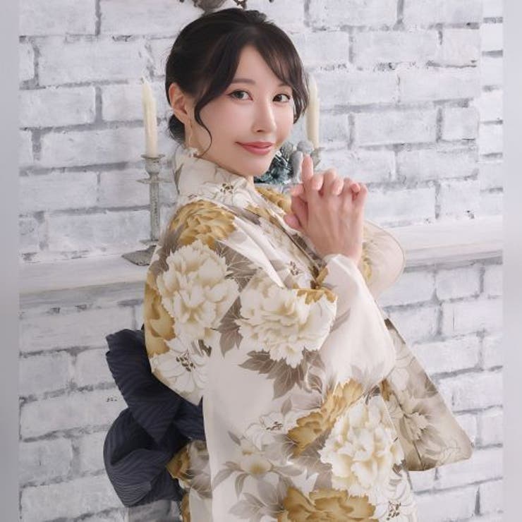 優美な鳥の子色に朽葉の牡丹が美しく映えるアンティーク調浴衣2点セット(YUKAT… | GRAXIA | 詳細画像10 