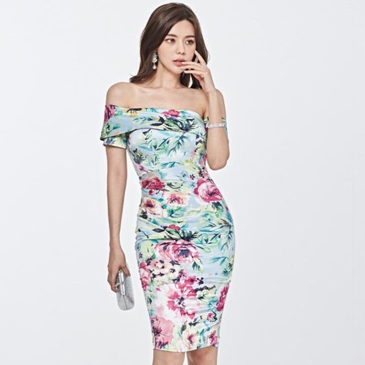 カラフルなボタニカルプリントが眩しいサマーワンピース(キャバドレス CABARE… | GRAXIA | 詳細画像3 