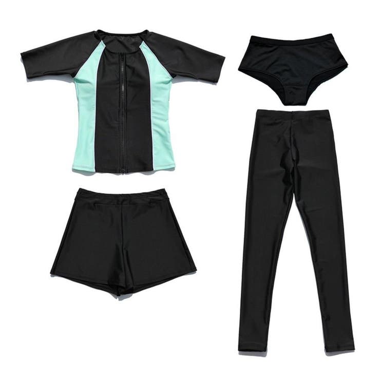 サイドラインがすっきり細見えフィットネススイムウェア4点セット(水着 体型カバー… | GRAXIA | 詳細画像23 