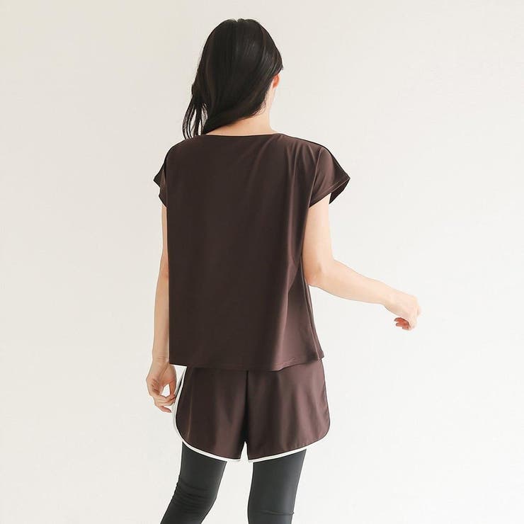 アクティブに動きやすいショーパン一体型レギンスとフレンチスリーブ2点セット(水着… | GRAXIA | 詳細画像17 