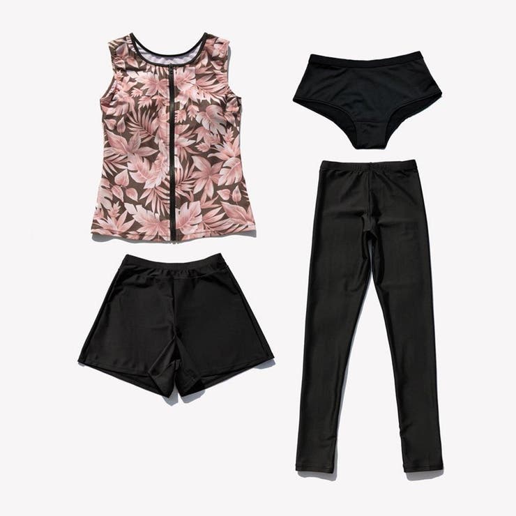 豊富なカラーでコーデしやすいフィットネススイムウェア4点セット(水着 体型カバー… | GRAXIA | 詳細画像22 