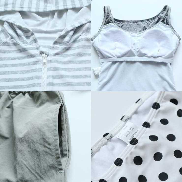 ホルターリボンがさり気ないハイウエストタンキニ4点セット(水着 体型カバー水着) | GRAXIA | 詳細画像16 