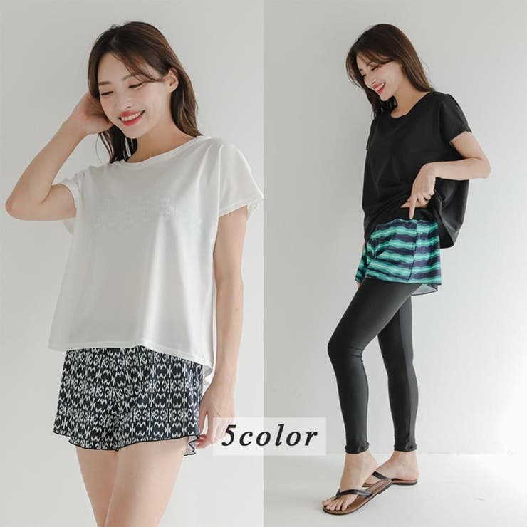 その日の気分で着回しできるレギンス付き5点セット(水着・体型カバー水着) | GRAXIA | 詳細画像7 