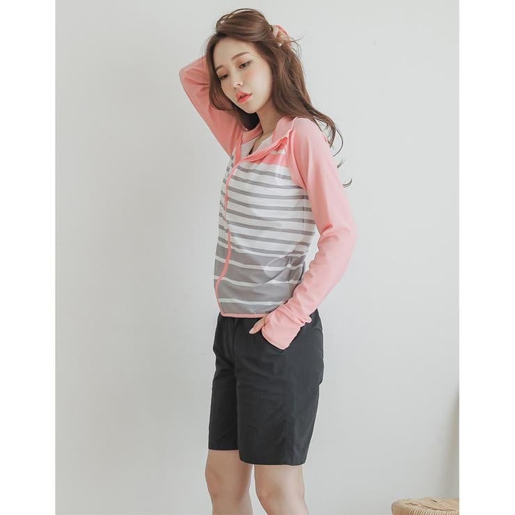 首元から手の甲までしっかりカバーできるラッシュガード4点セット(水着 体型カバー… | GRAXIA | 詳細画像26 