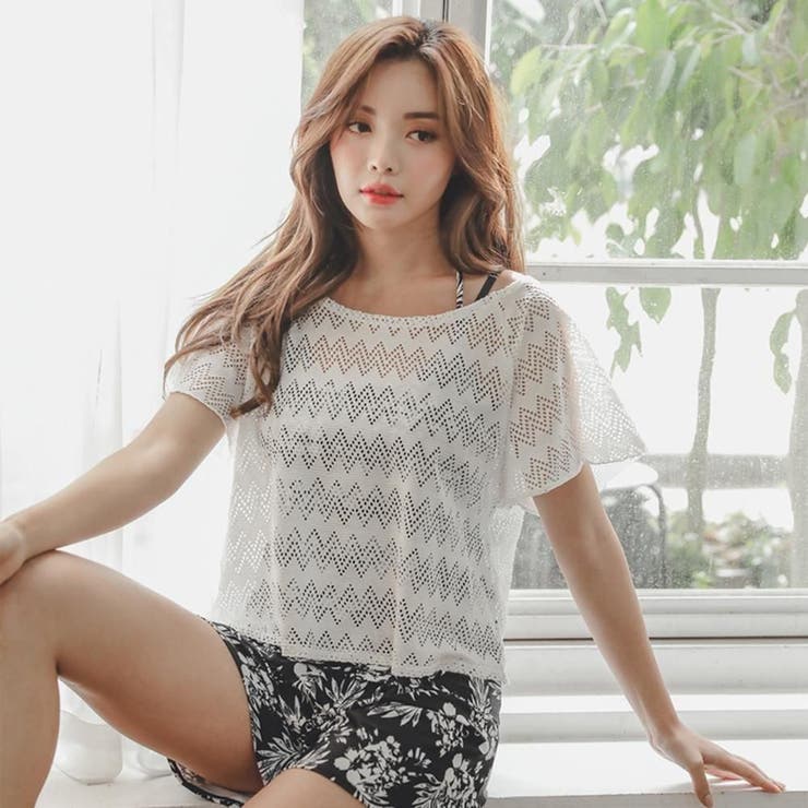 ガーリーなトップスとホルターキャミで可愛らしく体系カバー水着3点セット(水着 体… | GRAXIA | 詳細画像19 