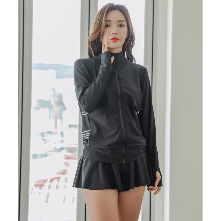 可愛くアクティブなボーダースポブラ体形カバータンキニ4点セット(水着 ラッシュガ… | GRAXIA | 詳細画像23 