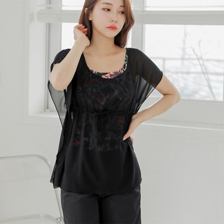 トロピカル柄キャミタンキニ体形カバー水着4点セット(水着・体型カバー水着) | GRAXIA | 詳細画像19 