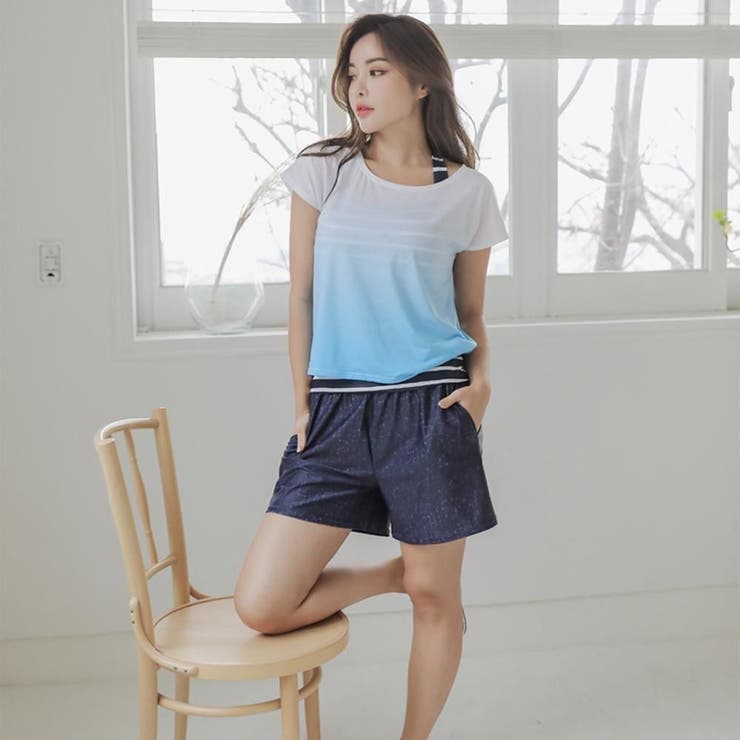 グラデTとボーダータンキニの体形カバー水着4点セット(水着・体型カバー水着) | GRAXIA | 詳細画像16 