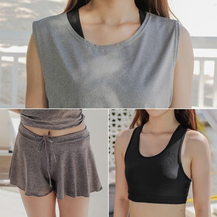 ゆったりノースリーブとショートパンツの体形カバー水着4点セット(水着 体型カバー… | GRAXIA | 詳細画像6 