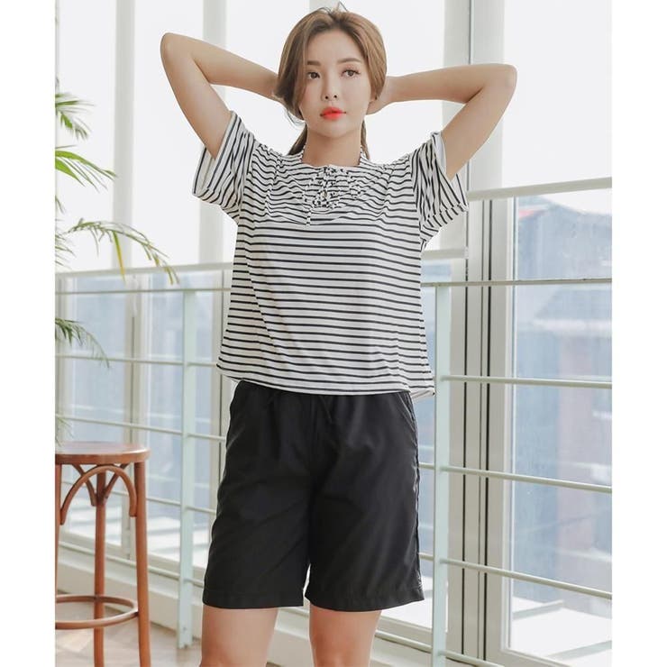 着回し抜群なストライプ体形カバー水着4点セット(水着・体型カバー水着) | GRAXIA | 詳細画像12 