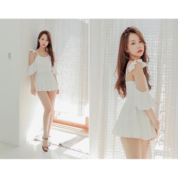 アースカラーのショルダーカットペプラムがクールに華奢魅せ体形カバー水着2点セット… | GRAXIA | 詳細画像17 