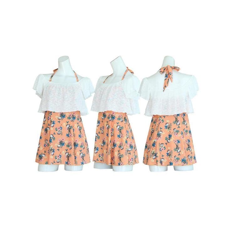 ビビッドなカラーが目を惹く花柄フリルワンピース体形カバー水着3点セット(水着 体… | GRAXIA | 詳細画像29 