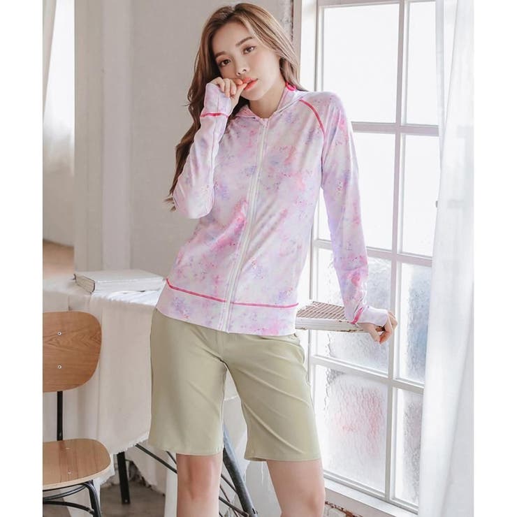 淡い垂らしこみカラーが涼し気に優しい体形カバービキニ4点セット(水着 体型カバー… | GRAXIA | 詳細画像25 