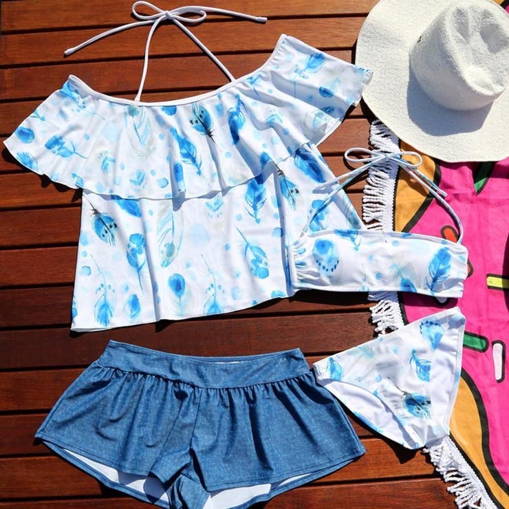 オフショルトップス付きチューブトップビキニ4点セット(水着・体型カバー水着) | GRAXIA | 詳細画像25 