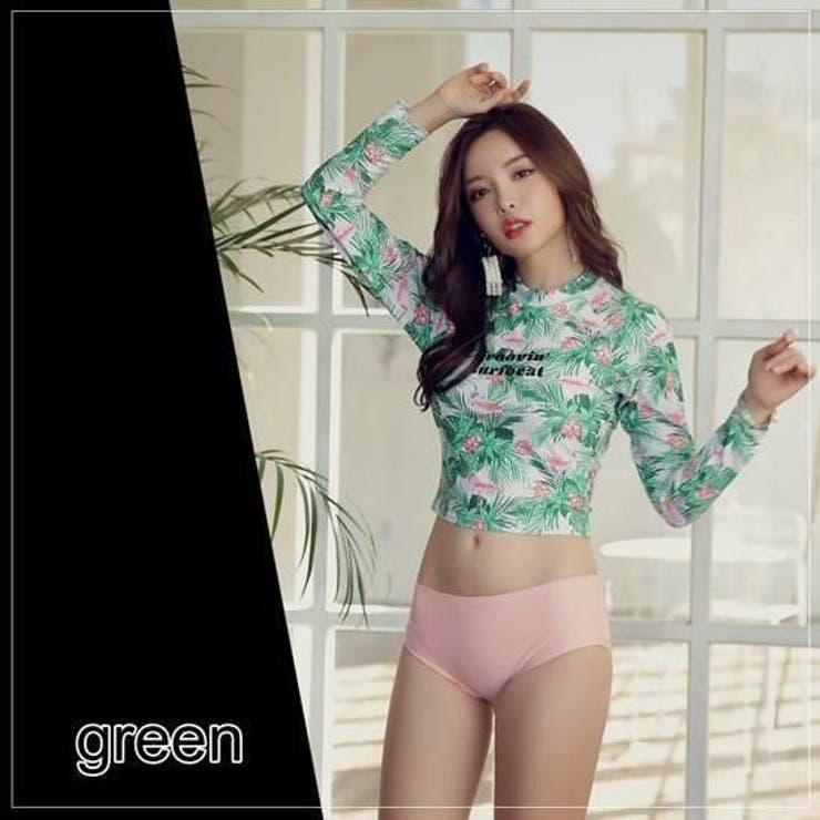 フラミンゴボタニカルクロップド丈ラッシュガードセットアップ(水着 ラッシュガード… | GRAXIA | 詳細画像16 