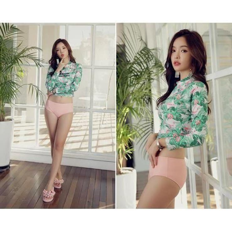 フラミンゴボタニカルクロップド丈ラッシュガードセットアップ(水着 ラッシュガード… | GRAXIA | 詳細画像17 