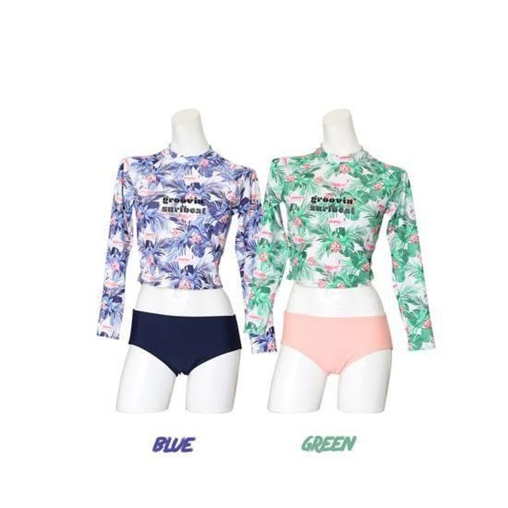 フラミンゴボタニカルクロップド丈ラッシュガードセットアップ(水着 ラッシュガード… | GRAXIA | 詳細画像6 