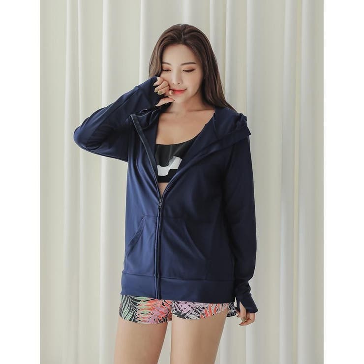 着るだけでUVケアできるパーカータイプのラッシュガード(水着・ラッシュガード) | GRAXIA | 詳細画像12 