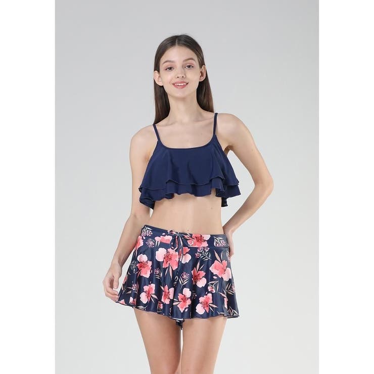 Wフリルが気になる胸元をカバーしてくれるスカパン付きビキニ3点セット(水着 ビキ… | GRAXIA | 詳細画像22 