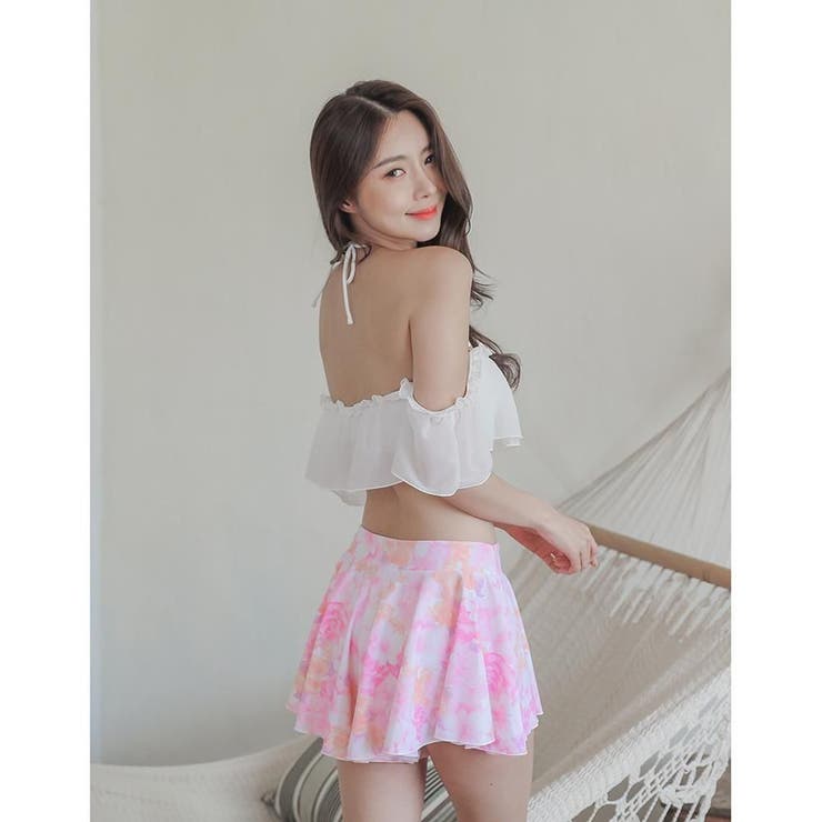 スカパン付ふんわりオフショルのビキニ3点セット(水着・ビキニ) | GRAXIA | 詳細画像11 