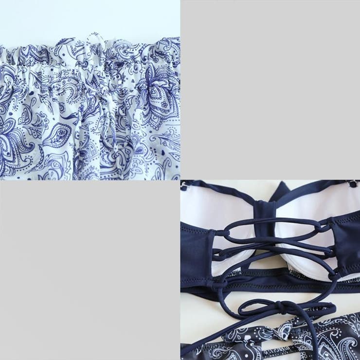 爽やかペイズリーのワイドパンツ付きビキニ3点セット(水着・体型カバー水着) | GRAXIA | 詳細画像25 