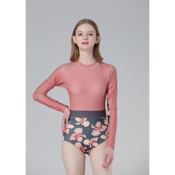 ベーシックに華やかさをプラスしたロングスリーブワンピース(水着・モノキニ) | GRAXIA | 詳細画像6 