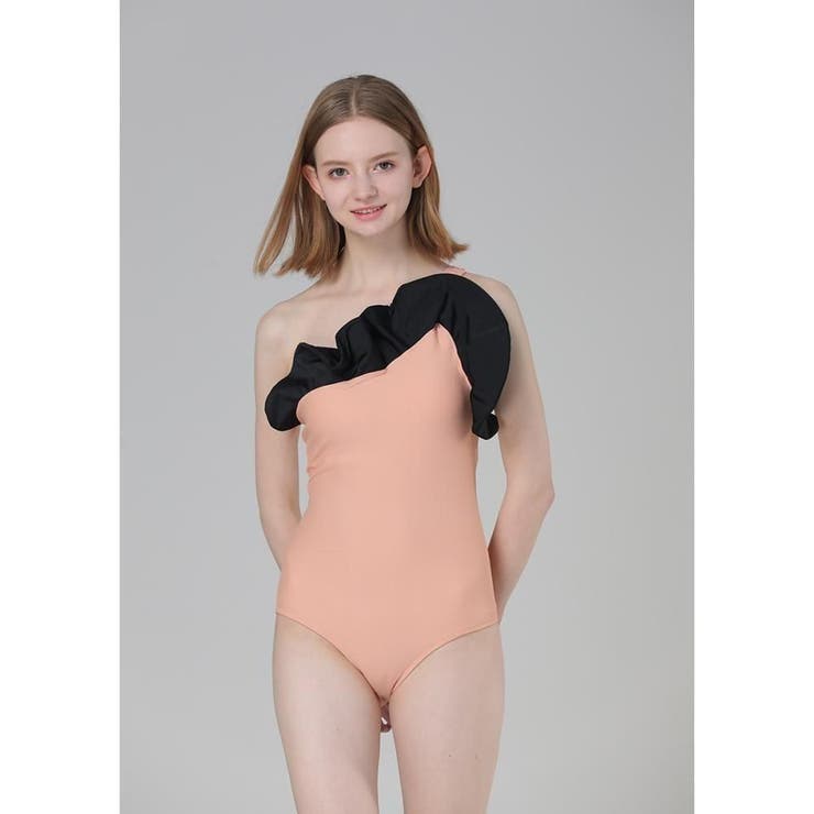 胸元フリルがお顔周りを可憐に彩るワンショルワンピース(水着・モノキニ) | GRAXIA | 詳細画像13 