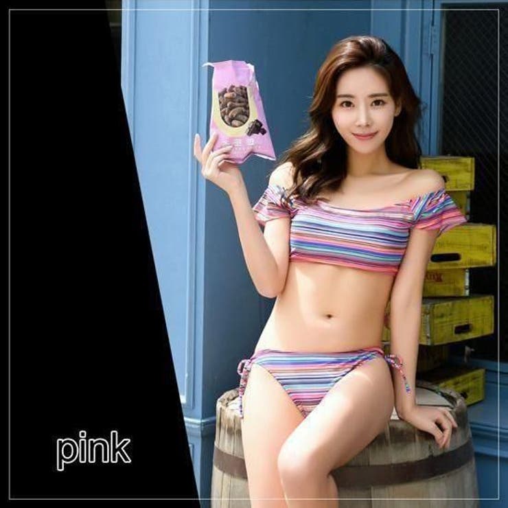 オフショルマルチボーダーカジュアルビキニ2点セット(水着・ビキニ) | GRAXIA | 詳細画像15 